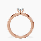 10kt Rose Gold Juniper Crossover Solitaire Lab Diamond Ring side right image one