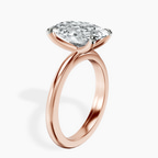 18kt Rose Gold Juniper Crossover Solitaire Lab Diamond Ring standing product image one