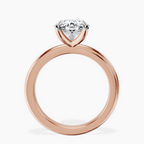 18kt Rose Gold Juniper Crossover Solitaire Lab Diamond Ring side right image one