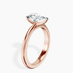 18kt Rose Gold Juniper Crossover Solitaire Lab Diamond Ring standing product image one