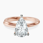 9ct Rose Gold Juniper Crossover Solitaire Lab Diamond Ring front image