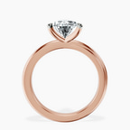10kt Rose Gold Juniper Crossover Solitaire Lab Diamond Ring side right image one