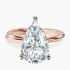 10kt Rose Gold Juniper Crossover Solitaire Lab Diamond Ring front image