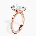 10kt Rose Gold Juniper Crossover Solitaire Lab Diamond Ring standing product image one