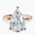 10kt Rose Gold Juniper Crossover Solitaire Lab Diamond Ring front image