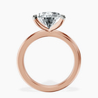 10kt Rose Gold Juniper Crossover Solitaire Lab Diamond Ring side right image one