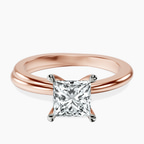 14kt Rose Gold Juniper Crossover Solitaire Lab Diamond Ring front image