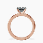 14kt Rose Gold Juniper Crossover Solitaire Lab Diamond Ring side right image one