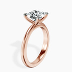 18ct Rose Gold Juniper Crossover Solitaire Lab Diamond Ring standing product image one