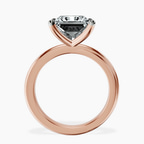 18kt Rose Gold Juniper Crossover Solitaire Lab Diamond Ring side right image one
