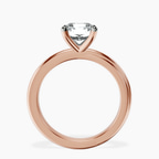 9ct Rose Gold Juniper Crossover Solitaire Lab Diamond Ring side right image one