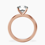 18kt Rose Gold Juniper Crossover Solitaire Lab Diamond Ring side right image one