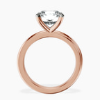 14kt Rose Gold Juniper Crossover Solitaire Lab Diamond Ring side right image one