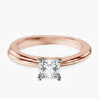 10kt Rose Gold Juniper Crossover Solitaire Lab Diamond Ring front image