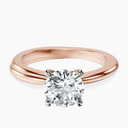 10kt Rose Gold Juniper Crossover Solitaire Lab Diamond Ring front image