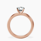 10kt Rose Gold Juniper Crossover Solitaire Lab Diamond Ring side right image one