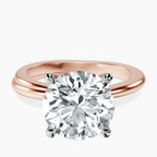 10kt Rose Gold Juniper Crossover Solitaire Lab Diamond Ring front image