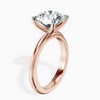 10kt Rose Gold Juniper Crossover Solitaire Lab Diamond Ring standing product image one