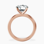 10kt Rose Gold Juniper Crossover Solitaire Lab Diamond Ring side right image one