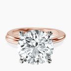 10kt Rose Gold Juniper Crossover Solitaire Lab Diamond Ring front image