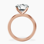 10kt Rose Gold Juniper Crossover Solitaire Lab Diamond Ring side right image one