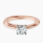 10kt Rose Gold Juniper Crossover Solitaire Lab Diamond Ring front image