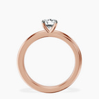 10kt Rose Gold Juniper Crossover Solitaire Lab Diamond Ring side right image one
