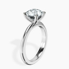 Platinum Juniper Crossover Solitaire Lab Diamond Ring standing product image one
