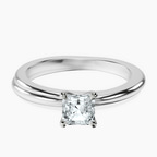 Platinum Juniper Crossover Solitaire Lab Diamond Ring front image