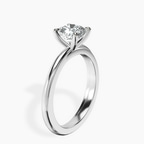 Platinum Juniper Crossover Solitaire Lab Diamond Ring standing product image one