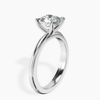 18ct White Gold Juniper Crossover Solitaire Lab Diamond Ring standing product image one