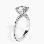 Platinum Juniper Crossover Solitaire Lab Diamond Ring standing product image one