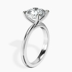 18kt White Gold Juniper Crossover Solitaire Lab Diamond Ring standing product image one