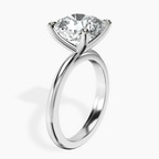 18kt White Gold Juniper Crossover Solitaire Lab Diamond Ring standing product image one