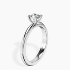 Platinum Juniper Crossover Solitaire Lab Diamond Ring standing product image one