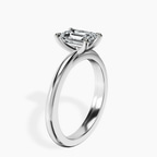 Platinum Juniper Crossover Solitaire Lab Diamond Ring standing product image one