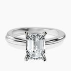 9ct White Gold Juniper Crossover Solitaire Lab Diamond Ring front image