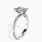 9ct White Gold Juniper Crossover Solitaire Lab Diamond Ring standing product image one