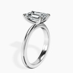Platinum Juniper Crossover Solitaire Lab Diamond Ring standing product image one