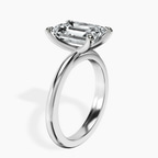 Platinum Juniper Crossover Solitaire Lab Diamond Ring standing product image one