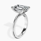 18kt White Gold Juniper Crossover Solitaire Lab Diamond Ring standing product image one