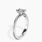 Platinum Juniper Crossover Solitaire Lab Diamond Ring standing product image one