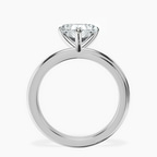 18ct White Gold Juniper Crossover Solitaire Lab Diamond Ring side right image one