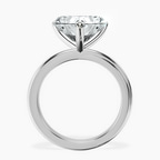 18kt White Gold Juniper Crossover Solitaire Lab Diamond Ring side right image one