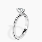 18kt White Gold Juniper Crossover Solitaire Lab Diamond Ring standing product image one