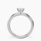 18kt White Gold Juniper Crossover Solitaire Lab Diamond Ring side right image one