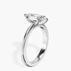 Platinum Juniper Crossover Solitaire Lab Diamond Ring standing product image one