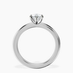 Platinum Juniper Crossover Solitaire Lab Diamond Ring side right image one