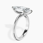 Platinum Juniper Crossover Solitaire Lab Diamond Ring standing product image one