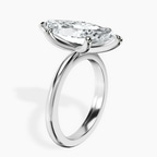 18kt White Gold Juniper Crossover Solitaire Lab Diamond Ring standing product image one